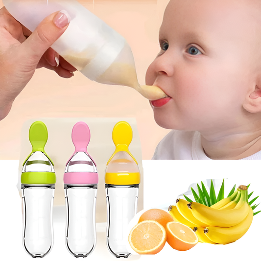 Baby Spoon Feeder Silicone Bottle Feeding