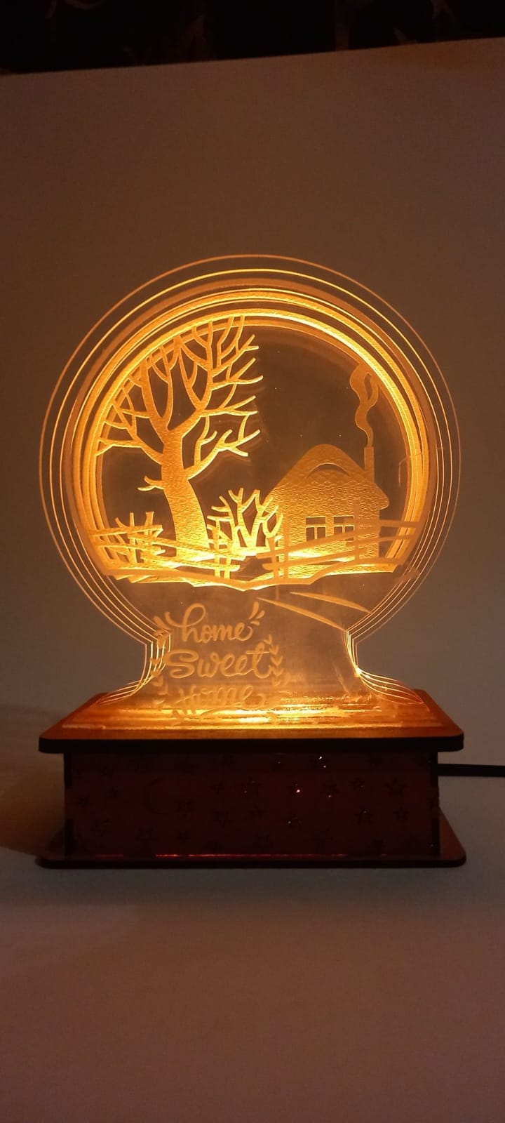 Stunning Multilayered 3D Acrylic Lamp by AHS.Decored - luxury home decor lamp